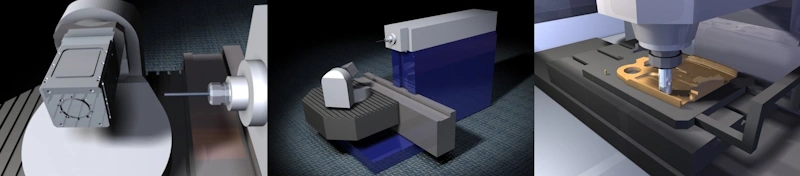 MachineWorks CNC simulations rendered using LightWorks photorealistic rendering